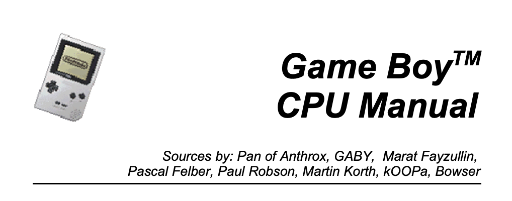 gameboy manual